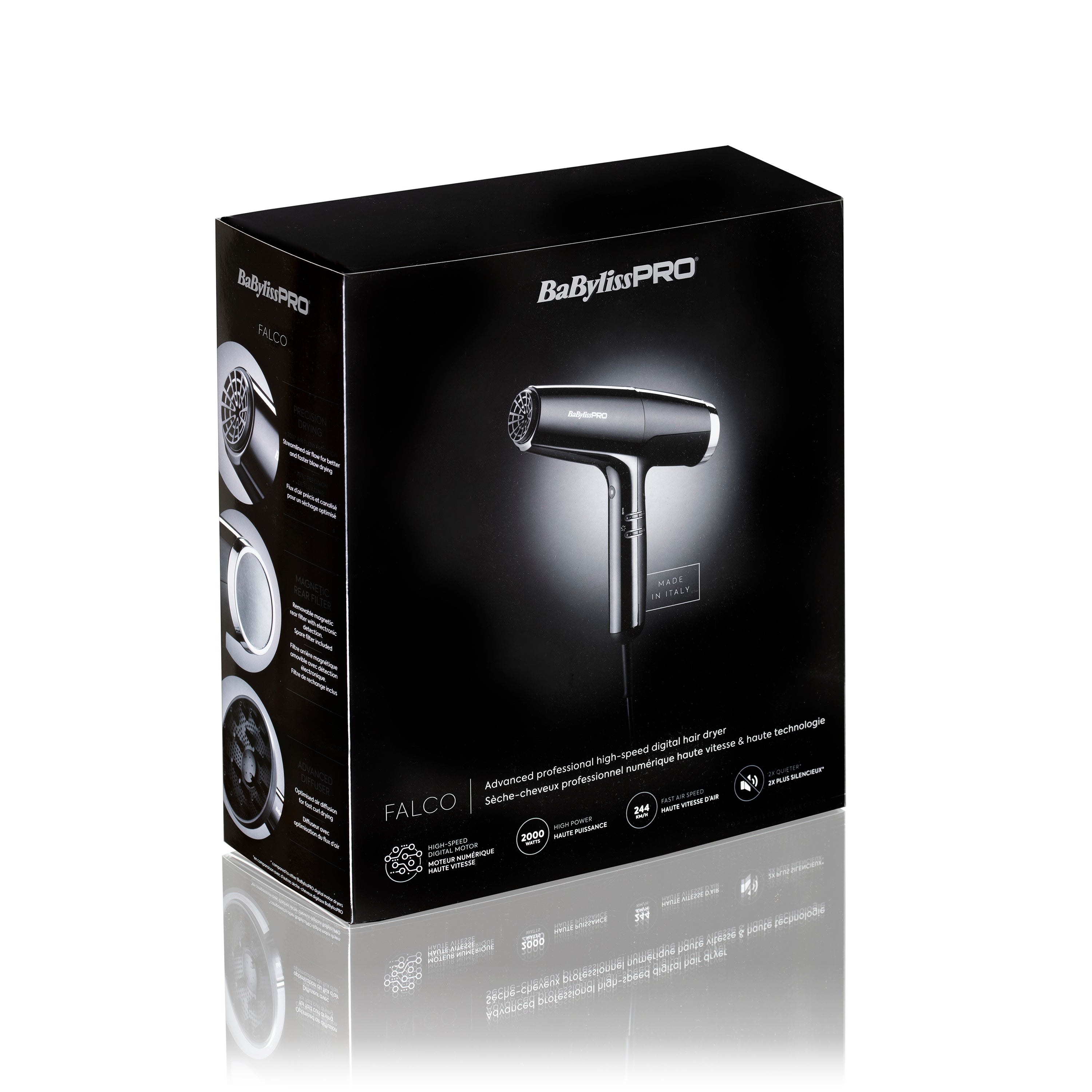 Babyliss Highspeed Haartrockner Falco sw/sil