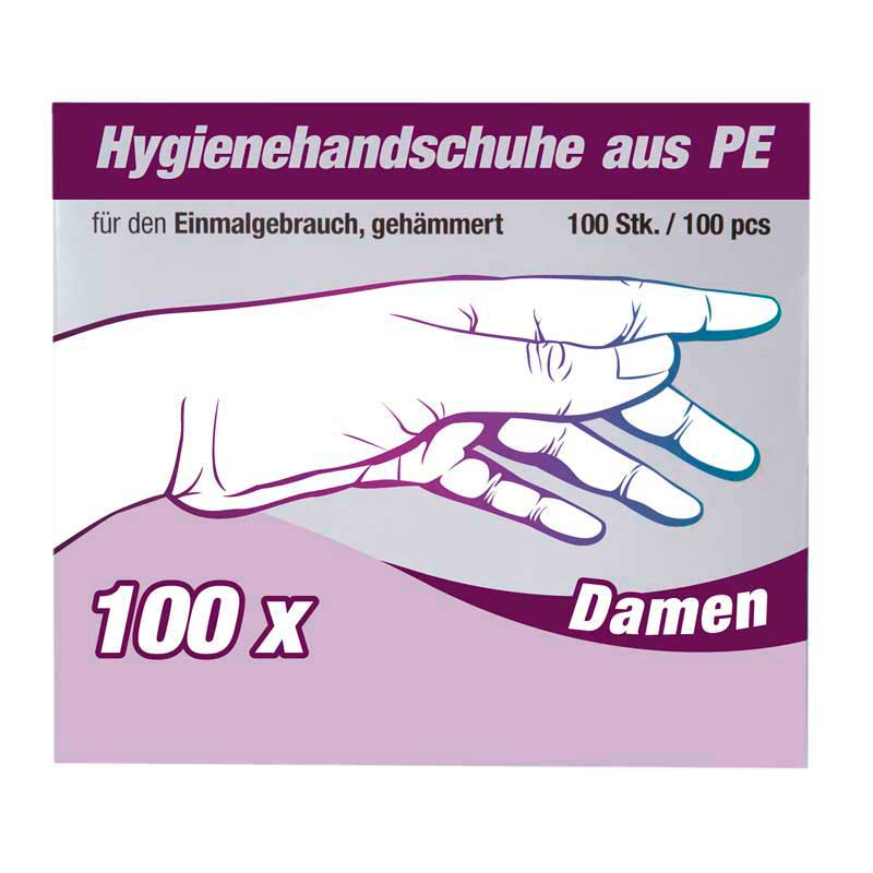 Mex pro Hair Einweg-Handschuhe Damen gehämmert (100 Stück)