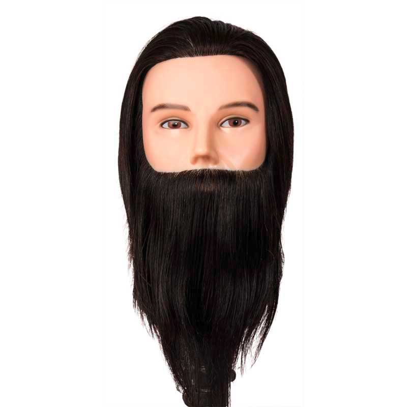 Mex pro Hair Übungskopf Max Langes Haar + Bart 25cm