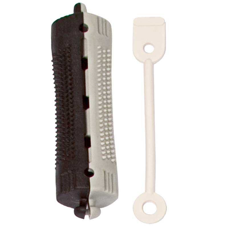 Mex pro Hair Kaltwellwickler Ø 16 mm Kurz Grau-Schwarz (12 Stück)