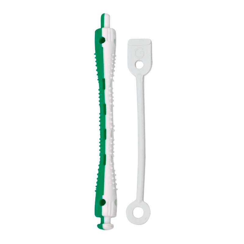 Mex pro Hair Kaltwellwickler Ø 6 mm Lang Grün-Weiß (12 Stück)