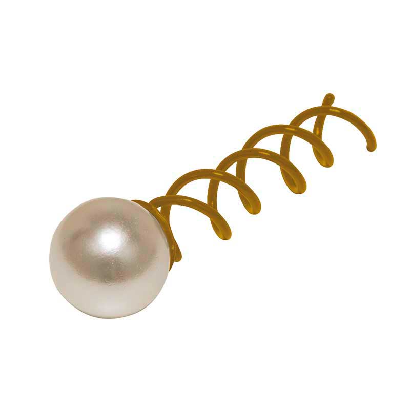 Mex pro Hair Haarschmuck Spirale mit großer Perle, Gold (2 Stück)