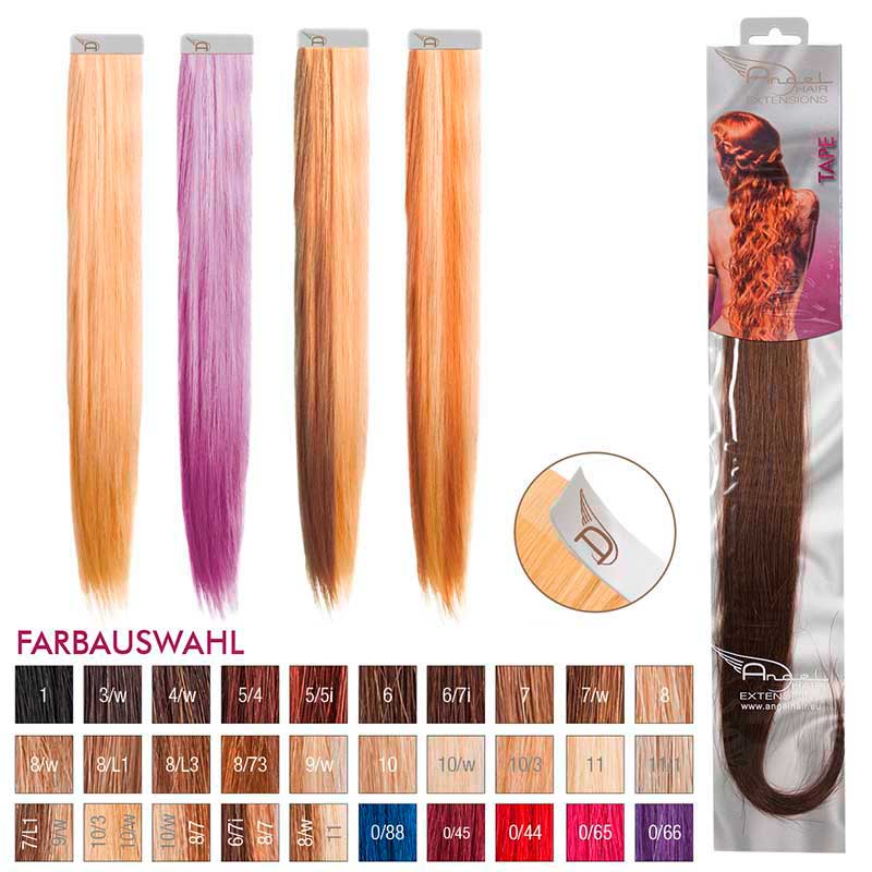 Angel Hair Tape Extension 6/7i Dunkelblond braun-intensiv (4 Stück)