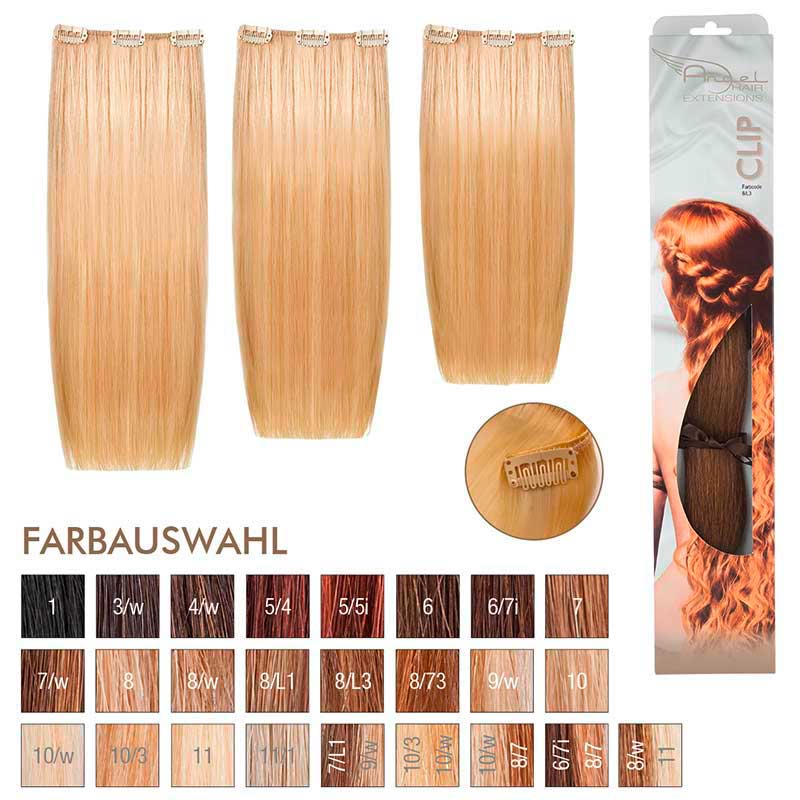 Angel Hair Clip Extension 8/L3 Hellblond leicht-gold (3 Stück)