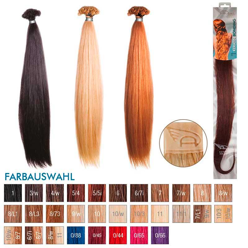 Angel Hair Keratin Bonding 5/4 Hellbraun rot (10 Stück)