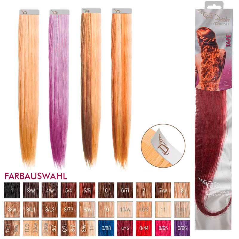 Angel Hair Tape Extension 0/45 Rot-mahagoni (4 Stück)
