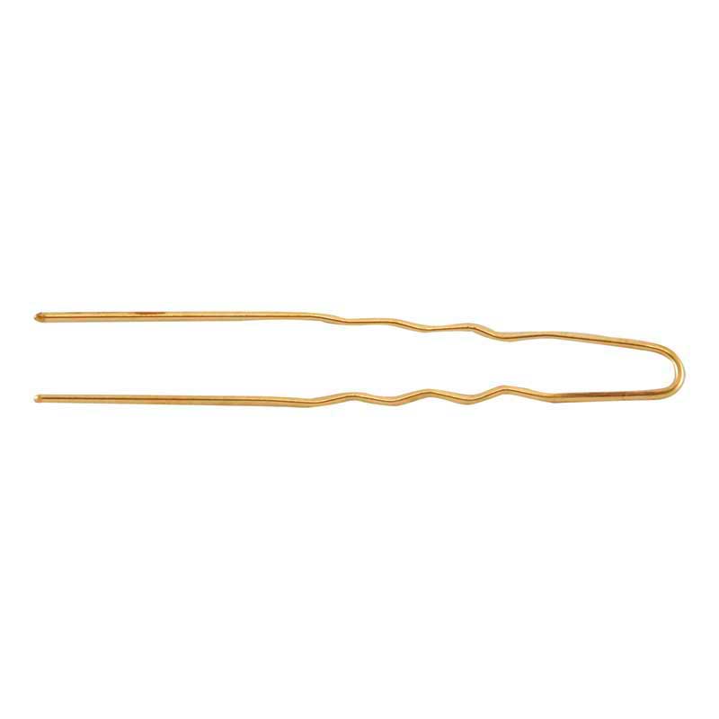 Mex pro Hair U-Haarnadel 70 mm gewellt, Gold (250 g)