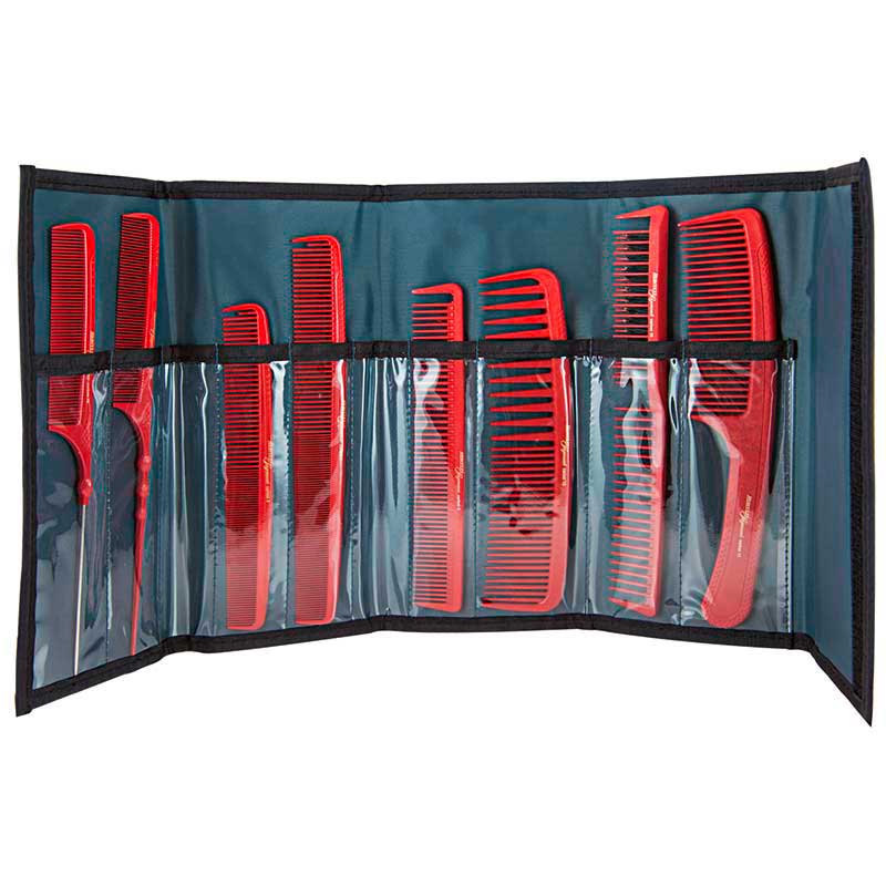 Hercules & Sägemann Kammtasche inklusive 8 roten Carbonkämmen