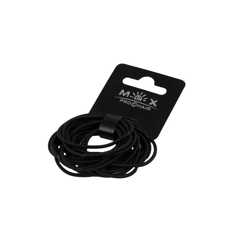 Mex pro Hair Haargummis Metallfrei Schwarz 2 mm (24 Stück)