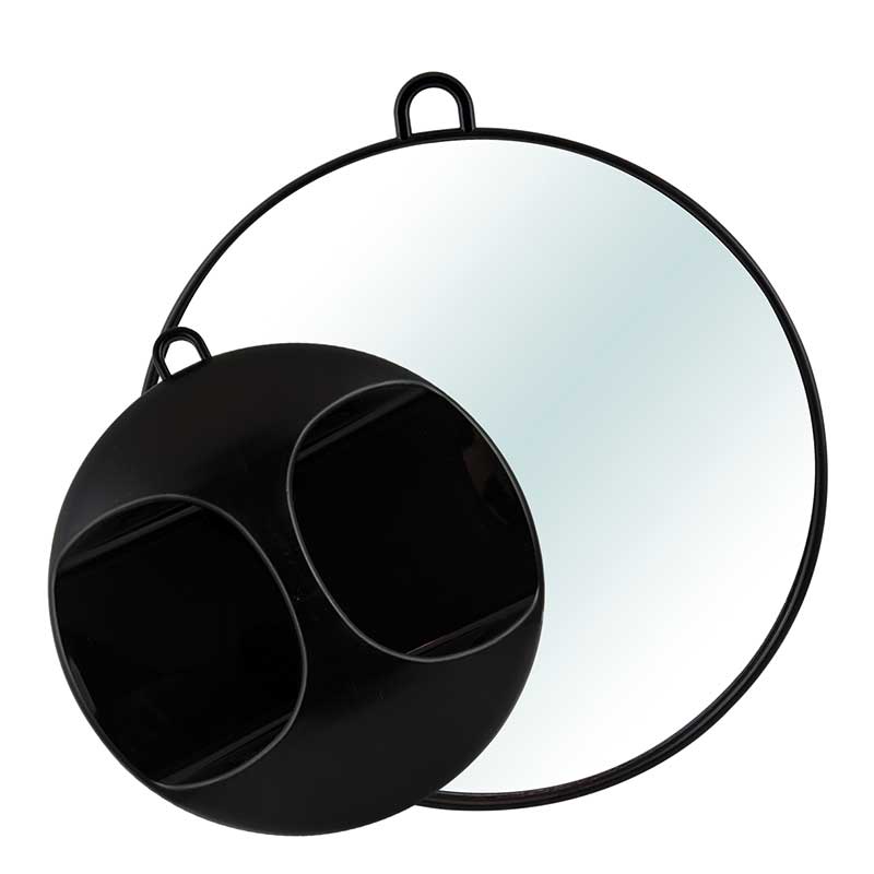 Mex pro Hair Handspiegel Schwarz Ø29,5 cm mit Öse