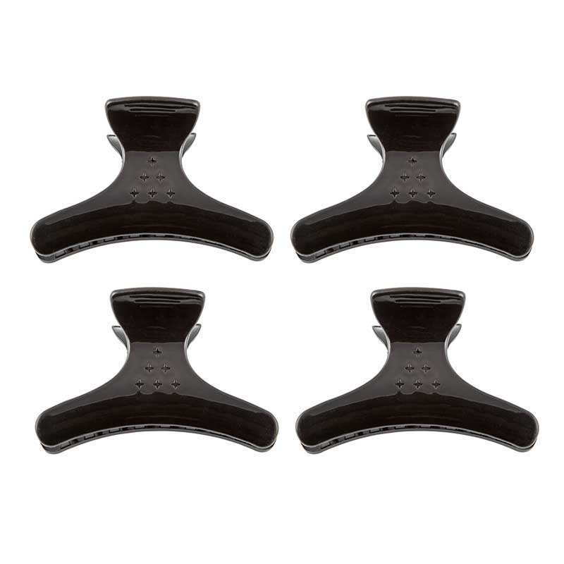 Mex pro Hair Butterfly Clips 87 mm Schwarz (4 Stück)