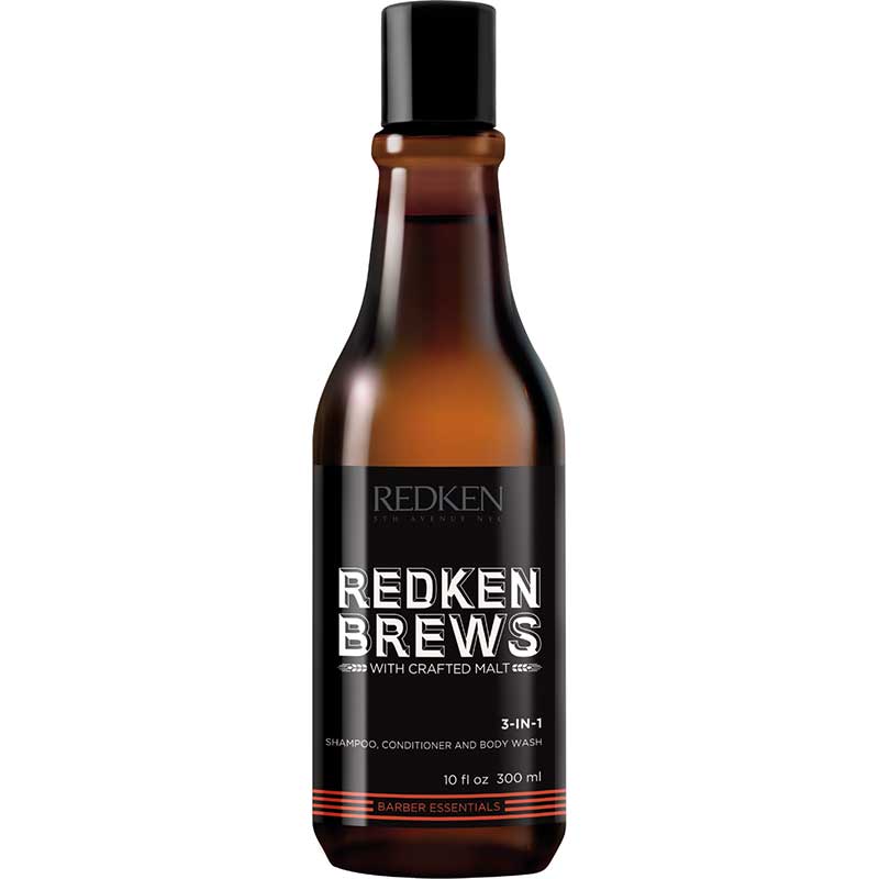 Redken Brews 3 in 1 Shampoo + Conditioner + Bodywash (300 ml)