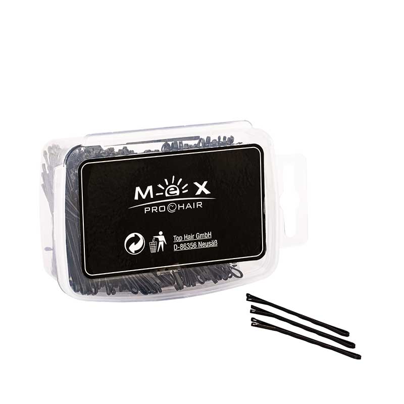 Mex pro Hair Haarklemmern, schwarz, 46 mm (300 Stück)