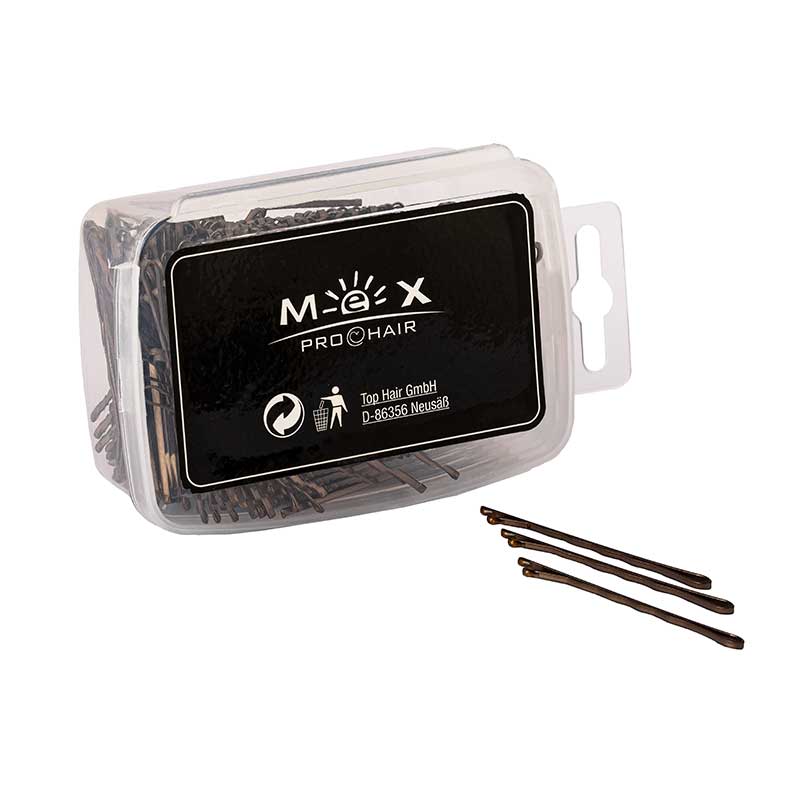 Mex pro Hair Haarklemmern, braun, 46 mm (300 Stück)