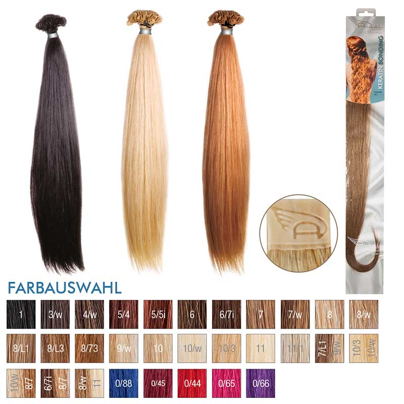 Angel Hair Keratin Bonding 8/L1 Hellblond leicht asch (10 Stück)