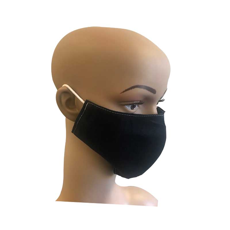 Mex pro Hair Stoffmaske uni schwarz Größe M