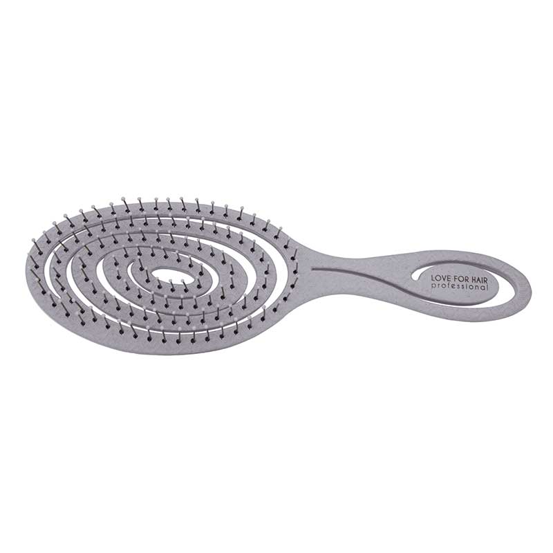 LOVE FOR HAIR Yoga Brush - Grau