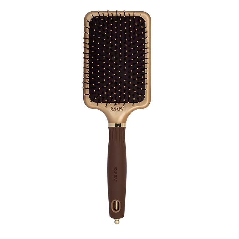Olivia Garden EXPERT CARE RECTANGULAR Nylonborsten gold&braun L