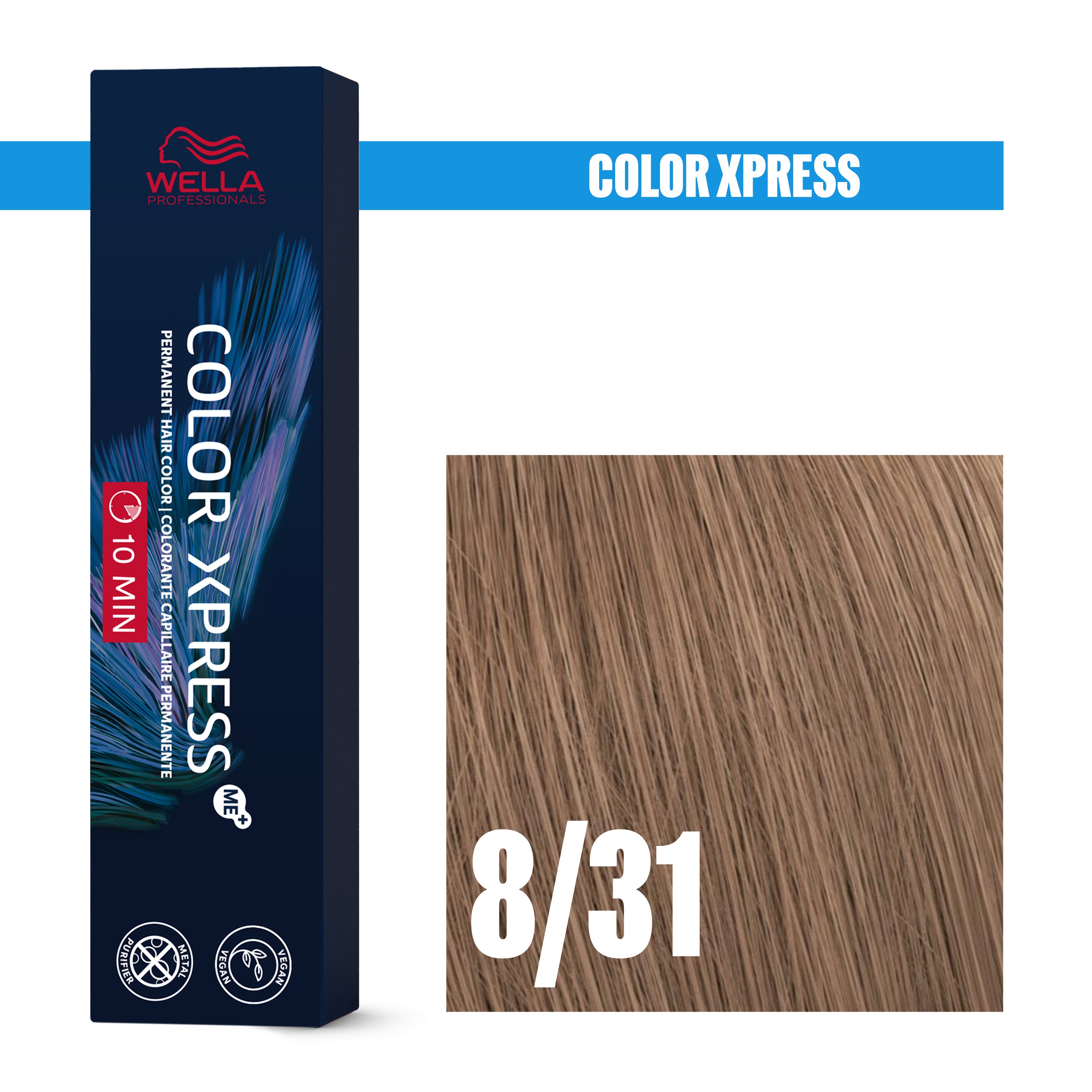 Wella Professional Color Xpress 8/31 hellblond gold-asch (60 ml)