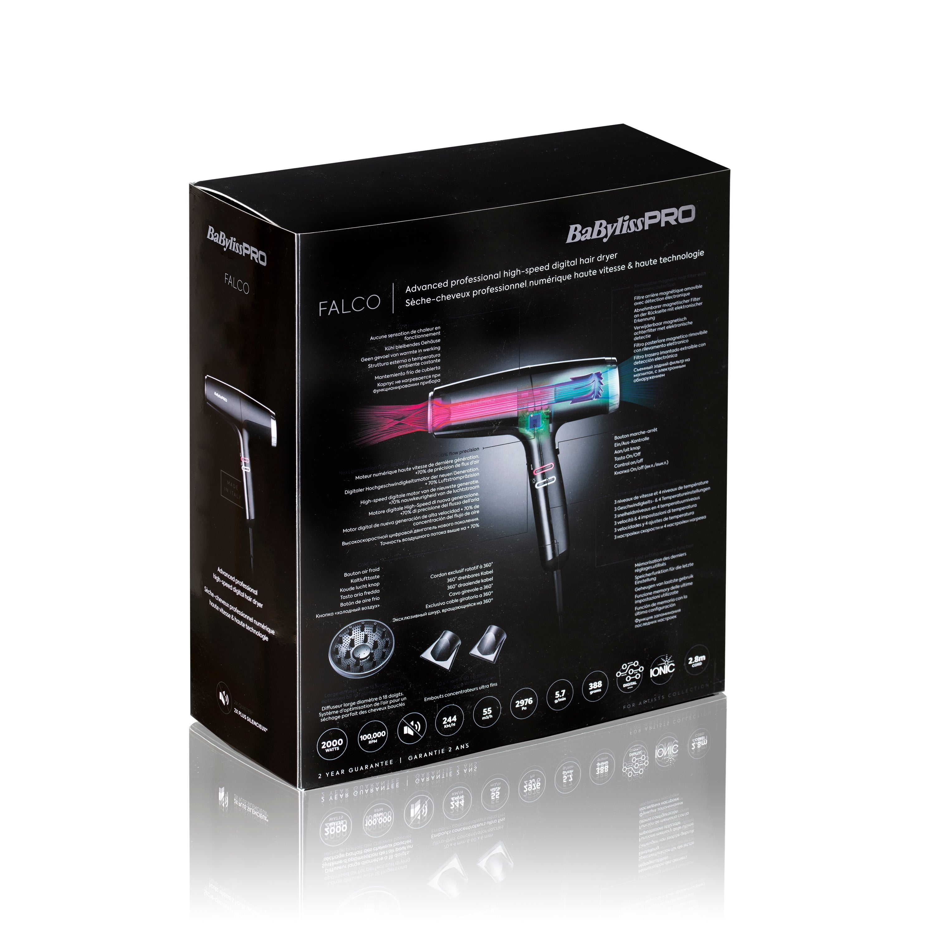 Babyliss Highspeed Haartrockner Falco sw/sil