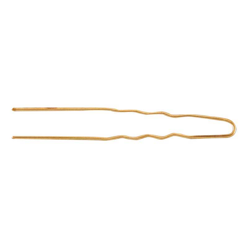 Mex pro Hair U-Haarnadel 65 mm gewellt, Gold (250 g)