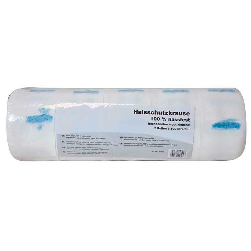 Mex pro Hair Halsschutzkrause 100% nassfest, hochdehnbar - gut klebend (5 Rollen à 100 Streifen)