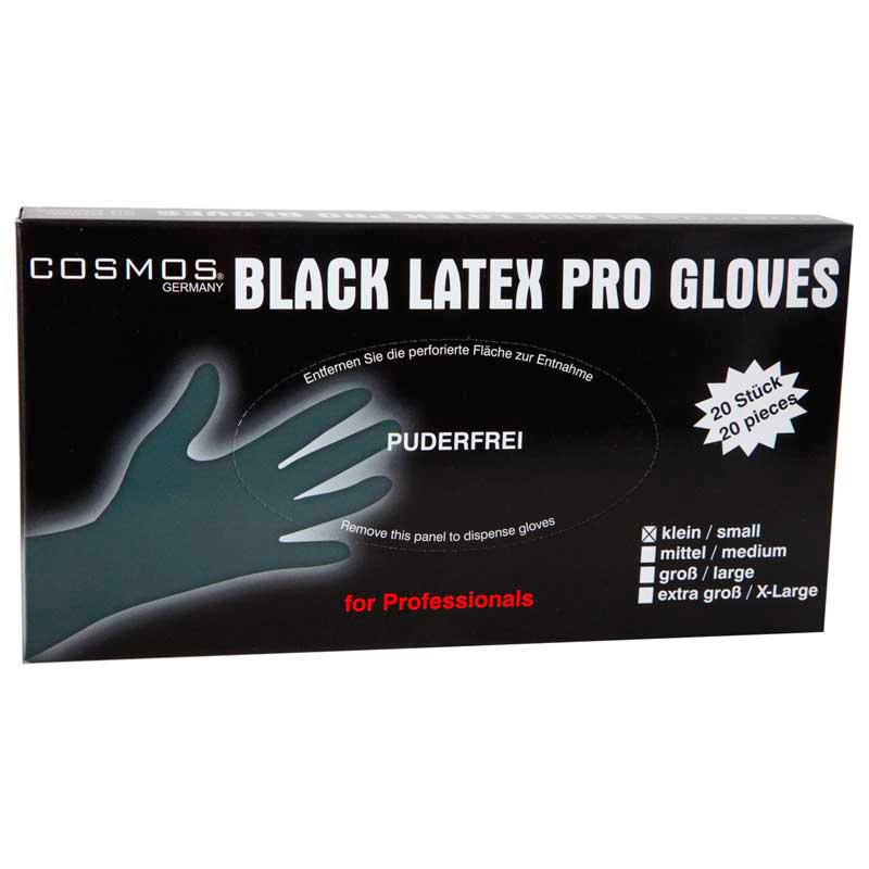 Mex pro Hair Latexhandschuhe "Black Gloves" Größe S (20 Stück)