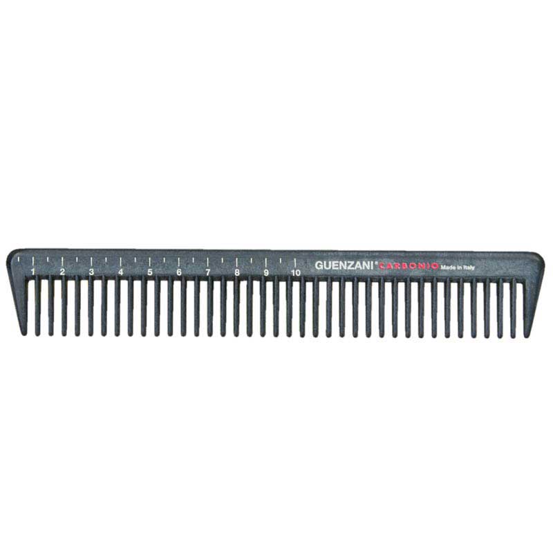 Guenzani Haarschneidekamm 7" Carbon mit Maß