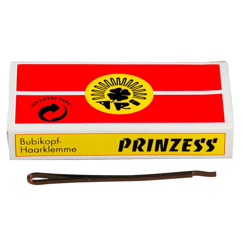 Prinzess Prinzess Haarklemme 50 mm Braun (12 Stück)