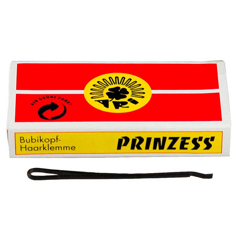 Prinzess Prinzess Haarklemme 50 mm Schwarz (12 Stück)