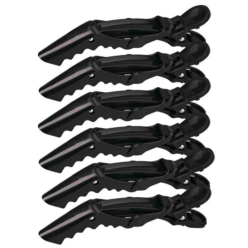 Mex pro Hair Abteilclips Strong 120 mm, Schwarz (6 Stück)