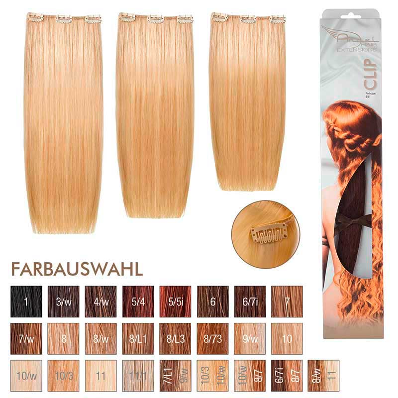 Angel Hair Clip Extension 5/5i Hellbraun intensiv mahagoni-intensiv (3 Stück)
