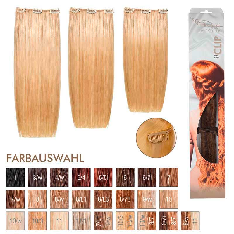 Angel Hair Clip Extension 6/7i + 8/7 Dunkelblond braun / hellblond braun (3 Stück)
