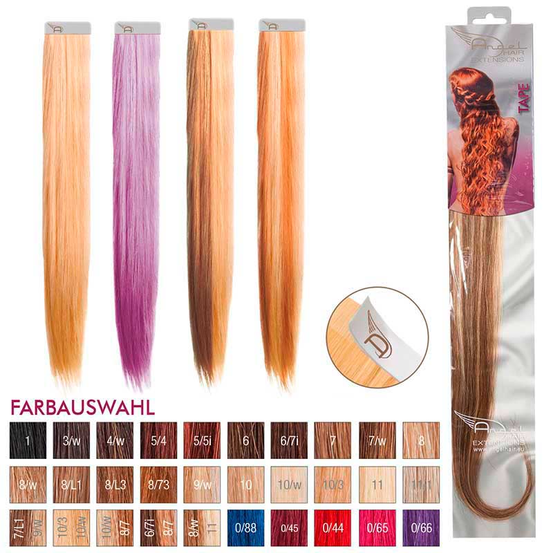 Angel Hair Tape Extension 7/L1 + 9w Mittelblond leicht-asch / lichtblond warm (4 Stück)