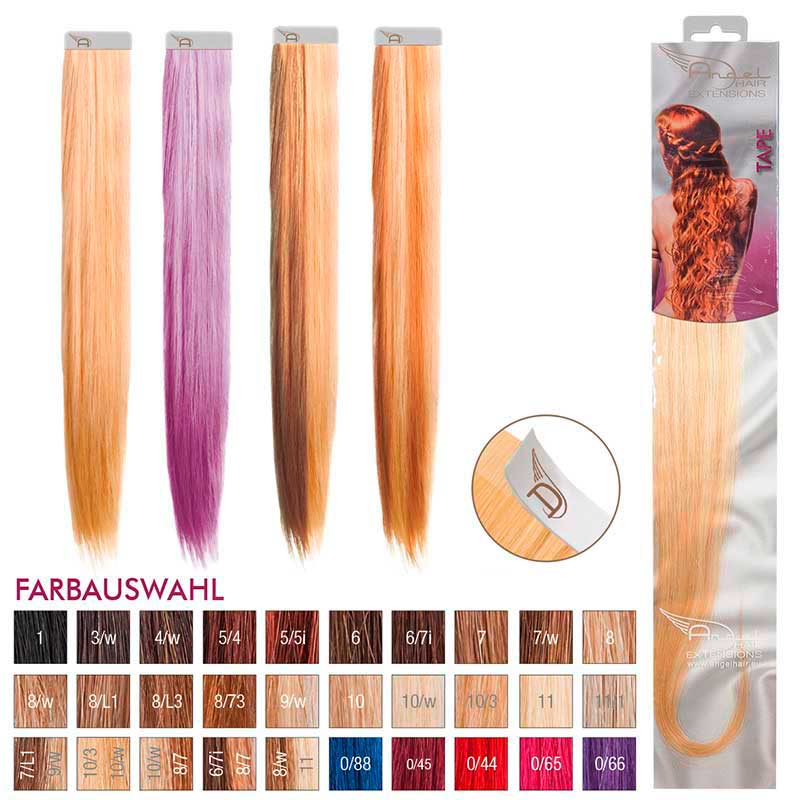 Angel Hair Tape Extension 10/3 + 10/w Hell-lichtblond gold / hell-lichtblond warm (4 Stück)