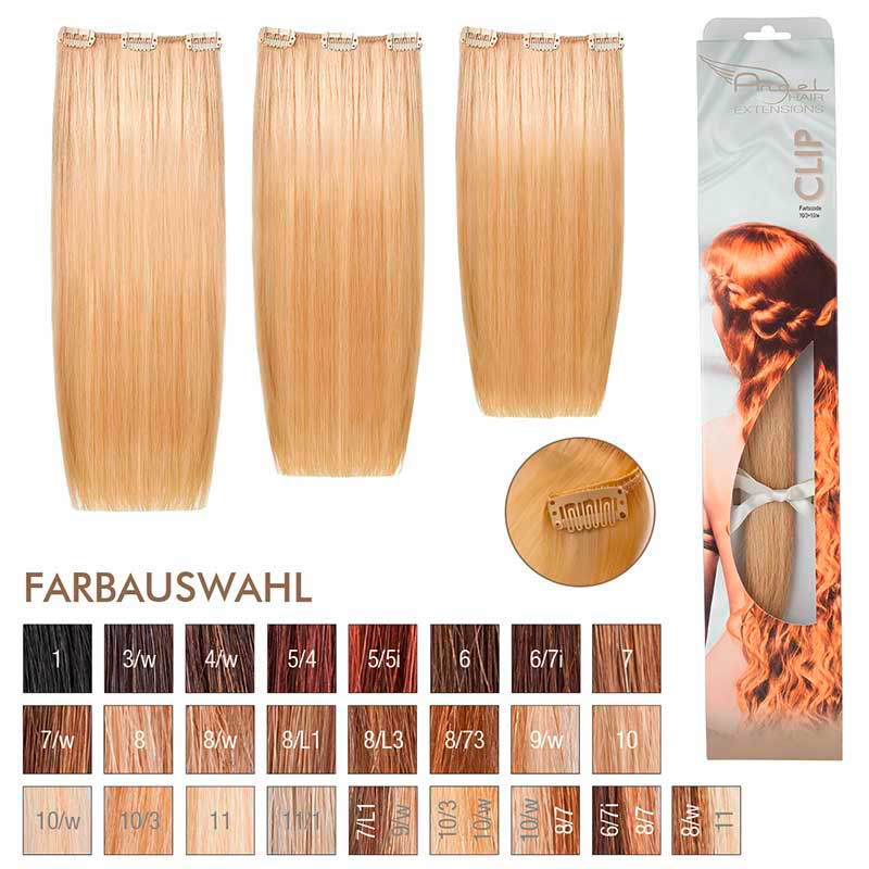 Angel Hair Clip Extension 10/3 + 10/w Hell-lichtblond gold / hell-lichtblond warm (3 Stück)