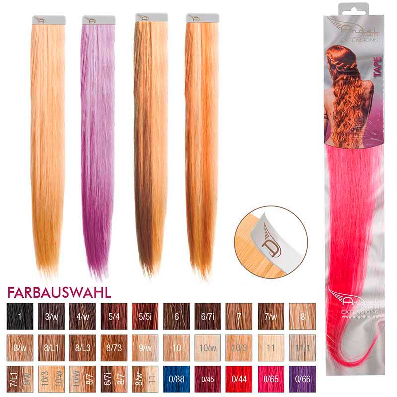 Angel Hair Tape Extension 0/65 Pink (4 Stück)