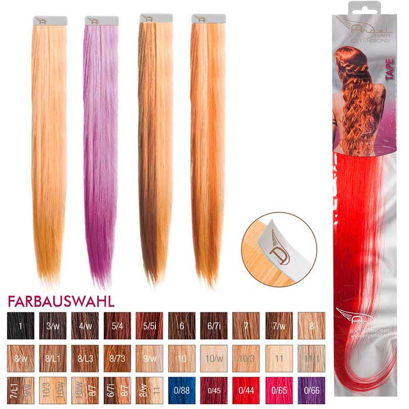 Angel Hair Tape Extension 0/44 Rot (4 Stück)