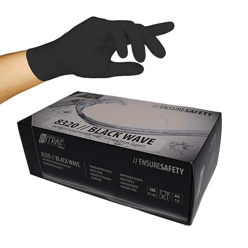 Mex pro Hair Nitras Nitril Black Wave puderfrei Größe S (100 Stück)