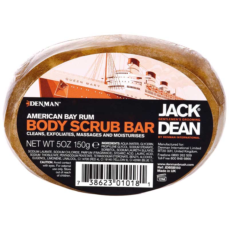 Denman Jack Dean American Bay Rum Body Scrub Bar (150 g)