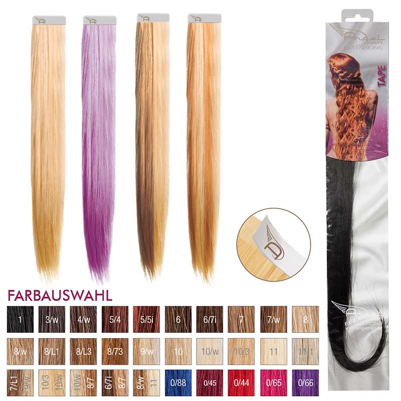 Angel Hair Tape Extension 1 Schwarz (4 Stück)