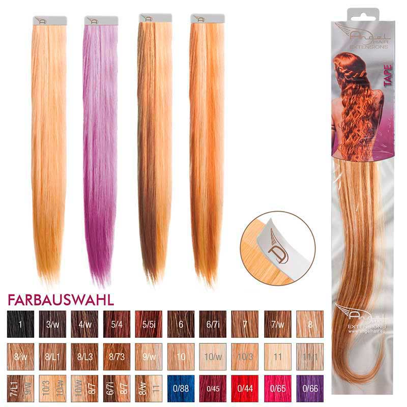 Angel Hair Tape Extension 10/w+8/7 Hell-lichtblond warm / hellblond (4 Stück)