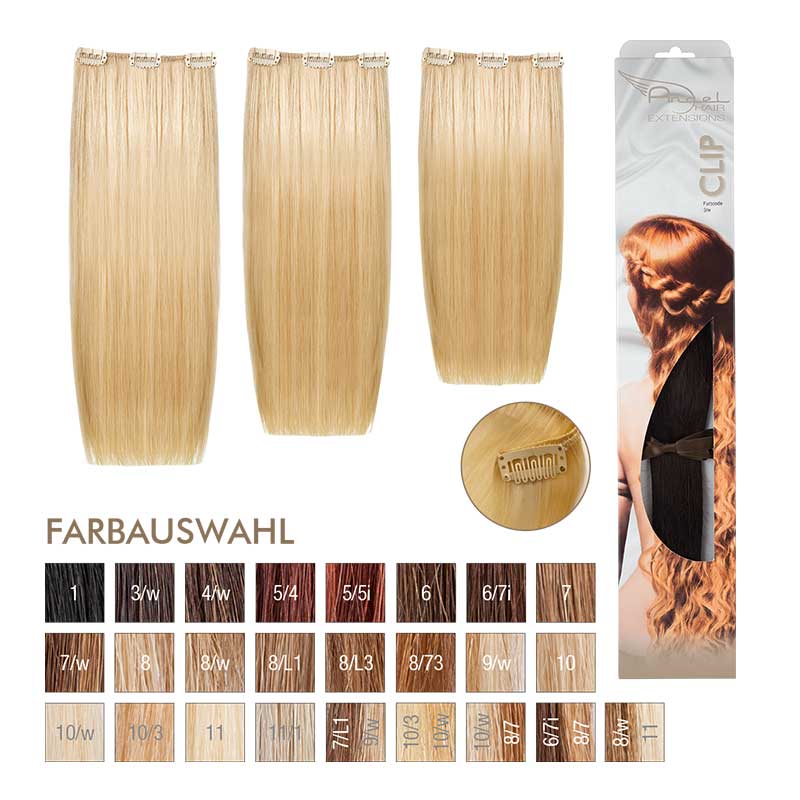 Angel Hair Clip Extension 3/w Dunkelbraun warm (3 Stück)