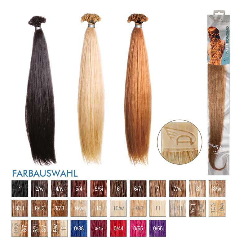 Angel Hair Keratin Bonding 8/73 hellblond braun-gold (10 Stück)