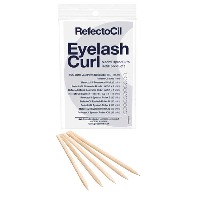 RefectoCil Eyelash Curl & Lift Refill Rosenholzstäbchen (5 Stück)