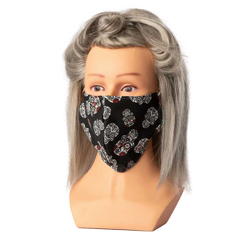 Mex pro Hair Mund/Nasenschutz Stoff Totenkopf bunt