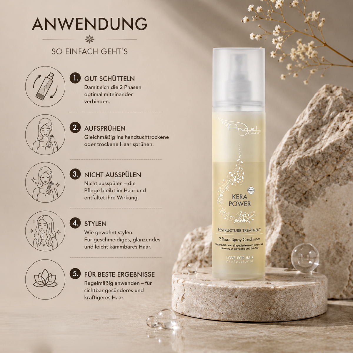 Angel Care Kerapower 2 Phase Spray Conditioner (250 ml)