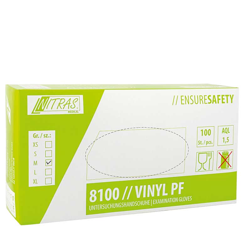 Nitras Vinylhandschuhe Größe M (100 Stück)