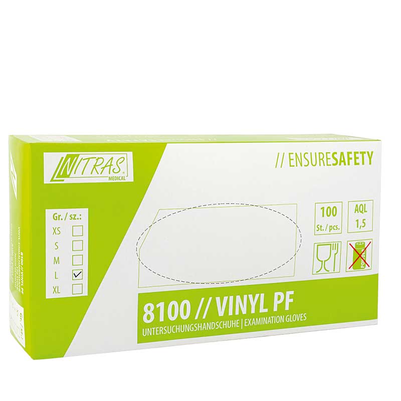 Mex pro Hair Nitras Vinylhandschuhe Größe L (100 Stück)