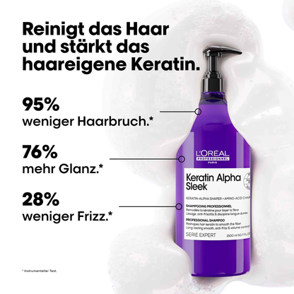 L'Oréal Professionnel Série Expert Keratin Alpha Sleek Shampoo (1500 ml)